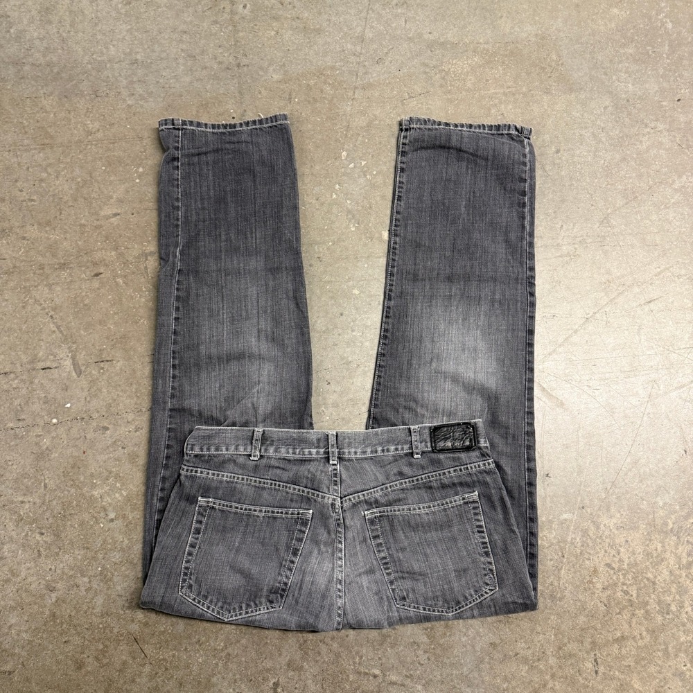 Calvin Klein Jeans Mens 36 Straight Leg Faded Black Denim Pants 100% Cotton